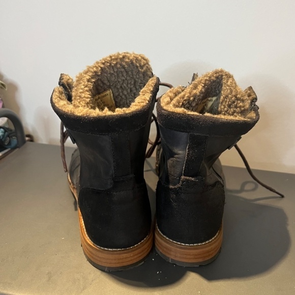 Steve Madden Chara Trooper Black Leather Chukka Boots Lace Up Ankle Mens Size 9 - Picture 4 of 7